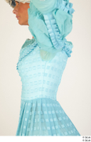  Photos Woman in Historical Civilian dress 5 19th century blue dress medieval clothing upper body 0004.jpg
